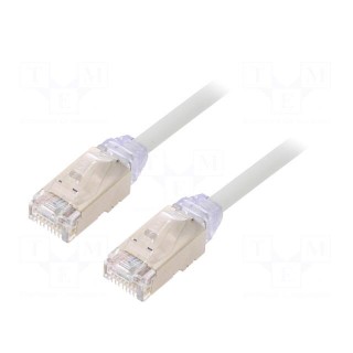 Patch cord | F/UTP,TX6A-28™ | 6a | solid | Cu | LSZH | grey | 5m | 28AWG