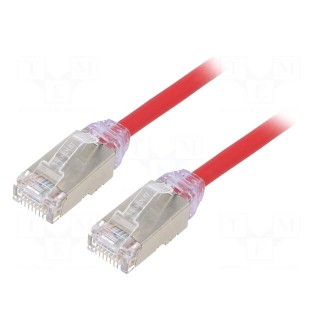 Patch cord | F/UTP,TX6A-28™ | 6a | solid | Cu | LSZH | red | 0.5m | 28AWG