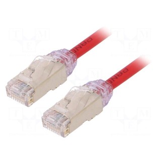 Patch cord | F/UTP,TX6A-28™ | 6a | solid | Cu | LSZH | red | 2m | 28AWG