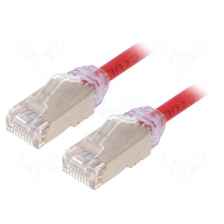 Patch cord | F/UTP,TX6A-28™ | 6a | solid | Cu | LSZH | red | 5m | 28AWG