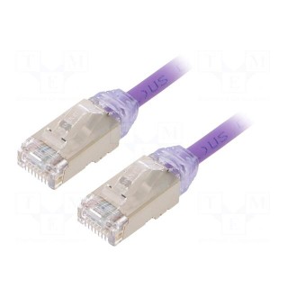 Patch cord | F/UTP,TX6A-28™ | 6a | solid | Cu | LSZH | violet | 0.5m | 28AWG