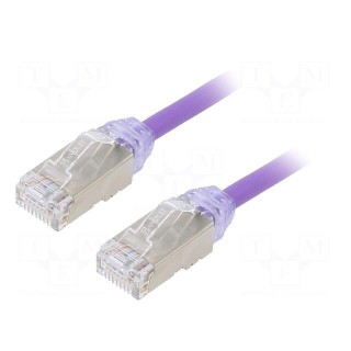 Patch cord | F/UTP,TX6A-28™ | 6a | solid | Cu | LSZH | violet | 1m | 28AWG