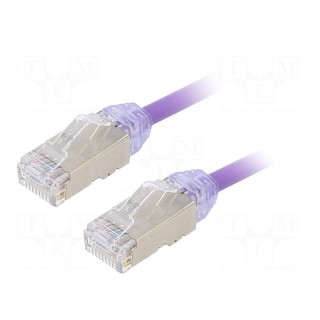 Patch cord | F/UTP,TX6A-28™ | 6a | solid | Cu | LSZH | violet | 2m | 28AWG