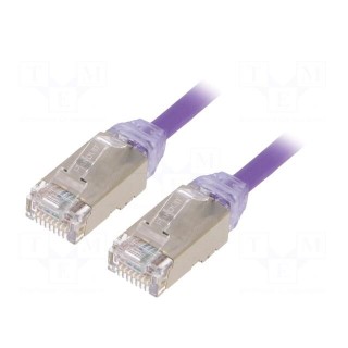 Patch cord | F/UTP,TX6A-28™ | 6a | solid | Cu | LSZH | violet | 5m | 28AWG