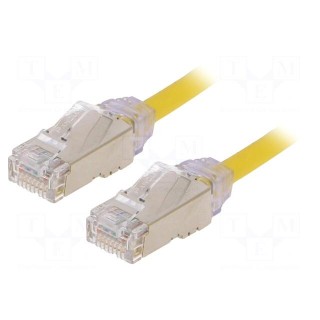 Patch cord | F/UTP,TX6A-28™ | 6a | solid | Cu | LSZH | yellow | 5m | 28AWG