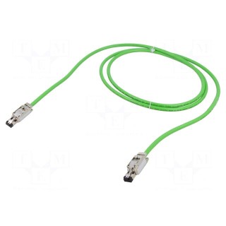Patch cord | S/FTP | 5e | PVC | green | 3m | RJ45 plug,both sides | 22AWG