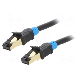 Patch cord | S/FTP | 6 | Cu | PVC | black | 1.5m | RJ45 plug,both sides
