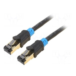 Patch cord | S/FTP | 6 | Cu | PVC | black | 25m | RJ45 plug,both sides