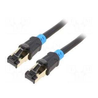 Patch cord | S/FTP | 6 | Cu | PVC | black | 5m | RJ45 plug,both sides