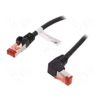 Patch cord | S/FTP | 6 | stranded | Cu | LSZH | black | 3m | 28AWG | -20÷65°C