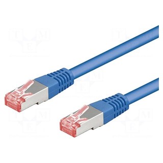 Patch cord | S/FTP | 6 | stranded | Cu | LSZH | blue | 20m | 28AWG