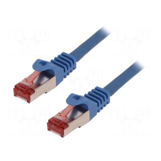 Patch cord | S/FTP | 6 | stranded | Cu | LSZH | blue | 1.5m | 27AWG