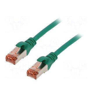 Patch cord | S/FTP | 6 | stranded | Cu | LSZH | green | 7m | 27AWG