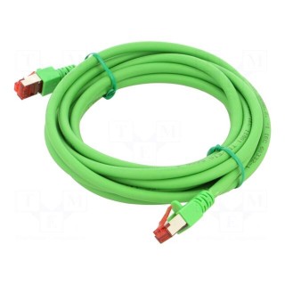 Patch cord | S/FTP | 6 | stranded | Cu | LSZH | green | 3m | 27AWG
