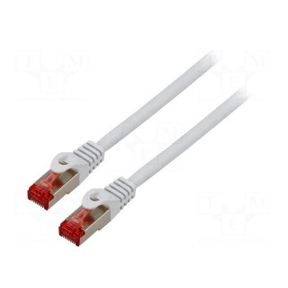 Patch cord | S/FTP | 6 | stranded | Cu | LSZH | grey | 0.25m | 26AWG | Cores: 8