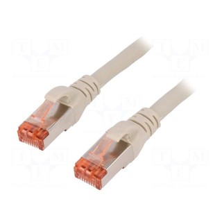 Patch cord | S/FTP | 6 | stranded | Cu | LSZH | grey | 15m | 27AWG