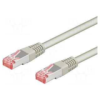 Patch cord | S/FTP | 6 | stranded | Cu | LSZH | grey | 25m | halogen free
