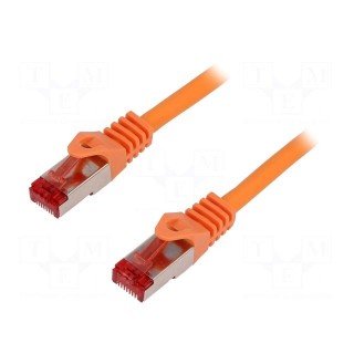 Patch cord | S/FTP | 6 | stranded | Cu | LSZH | orange | 1.5m | 27AWG