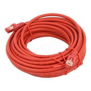 Patch cord | S/FTP | 6 | stranded | Cu | LSZH | red | 10m | 27AWG