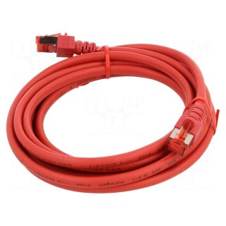 Patch cord | S/FTP | 6 | stranded | Cu | LSZH | red | 3m | 27AWG