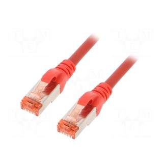Patch cord | S/FTP | 6 | stranded | Cu | LSZH | red | 0.25m | 27AWG
