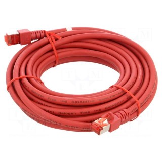 Patch cord | S/FTP | 6 | stranded | Cu | LSZH | red | 7.5m | 27AWG