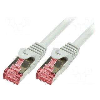 Patch cord | S/FTP | 6 | stranded | Cu | LSZH | white | 0.5m | 27AWG
