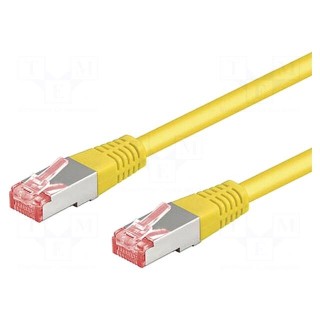 Patch cord | S/FTP | 6a | stranded | Cu | LSZH | yellow | 5m | 27AWG
