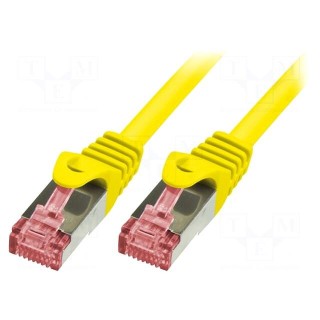 Patch cord | S/FTP | 6 | stranded | Cu | LSZH | yellow | 0.25m | 27AWG