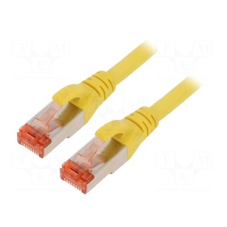 Patch cord | S/FTP | 6 | stranded | Cu | LSZH | yellow | 7m | 27AWG