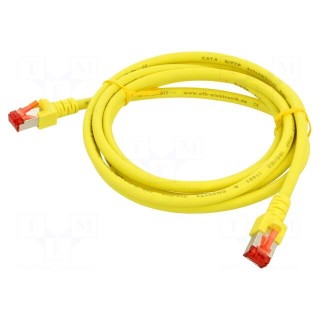 Patch cord | S/FTP | 6 | stranded | Cu | LSZH | yellow | 2m | 27AWG