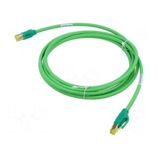 Patch cord | S/FTP | 6a | FRNC | green | 3m | RJ45 plug,both sides | 26AWG