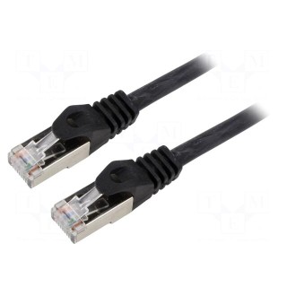 Patch cord | S/FTP | 6a | solid | Cu | LSZH | black | 15m | 27AWG | Cablexpert