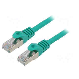 Patch cord | S/FTP | 6a | solid | Cu | LSZH | green | 15m | 27AWG | Cablexpert