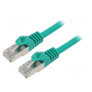 Patch cord | S/FTP | 6a | solid | Cu | LSZH | green | 30m | 27AWG | Cablexpert