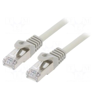 Patch cord | S/FTP | 6a | solid | Cu | LSZH | grey | 0.25m | 27AWG