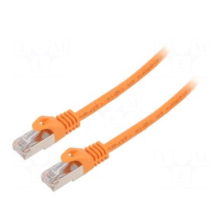 Patch cord | S/FTP | 6a | solid | Cu | LSZH | orange | 10m | 27AWG