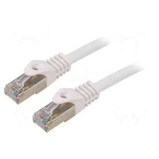 Patch cord | S/FTP | 6a | solid | Cu | LSZH | white | 15m | 27AWG | Cablexpert