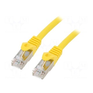 Patch cord | S/FTP | 6a | solid | Cu | LSZH | yellow | 0.5m | 27AWG