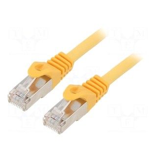 Patch cord | S/FTP | 6a | solid | Cu | LSZH | yellow | 10m | 27AWG