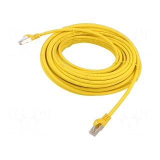 Patch cord | S/FTP | 6a | solid | Cu | LSZH | yellow | 20m | 27AWG