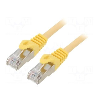 Patch cord | S/FTP | 6a | solid | Cu | LSZH | yellow | 2m | 27AWG | Cablexpert