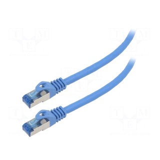 Patch cord | S/FTP | 6a | stranded | CCA | LSZH | blue | 0.25m | 26AWG