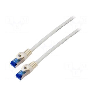 Patch cord | S/FTP | 6a | stranded | CCA | LSZH | grey | 0.5m | 26AWG