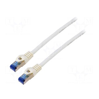 Patch cord | S/FTP | 6a | stranded | CCA | LSZH | white | 0.25m | 26AWG