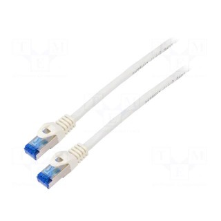 Patch cord | S/FTP | 6a | stranded | CCA | LSZH | white | 0.5m | 26AWG