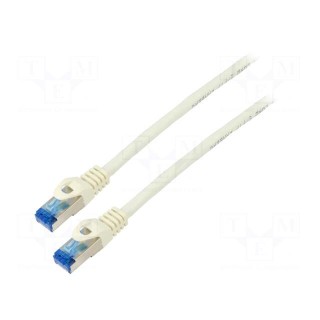 Patch cord | S/FTP | 6a | stranded | CCA | LSZH | white | 1m | 26AWG | Cores: 8