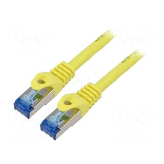 Patch cord | S/FTP | 6a | stranded | CCA | LSZH | yellow | 0.25m | 26AWG
