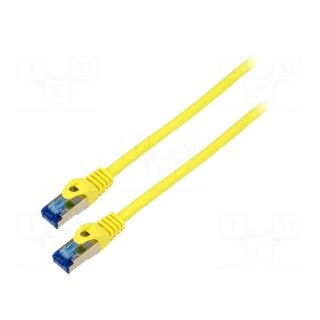 Patch cord | S/FTP | 6a | stranded | CCA | LSZH | yellow | 1m | 26AWG