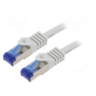 Patch cord | S/FTP | 6a | stranded | Cu | LSZH | grey | 5m | 26AWG | -20÷75°C